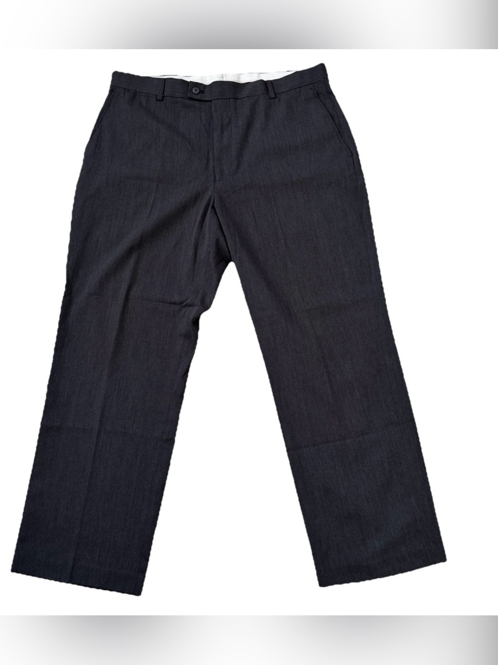 Louis Raphael Tailored Men's Dress Pants 38x30 Charcoal Gray Flat Front Career
